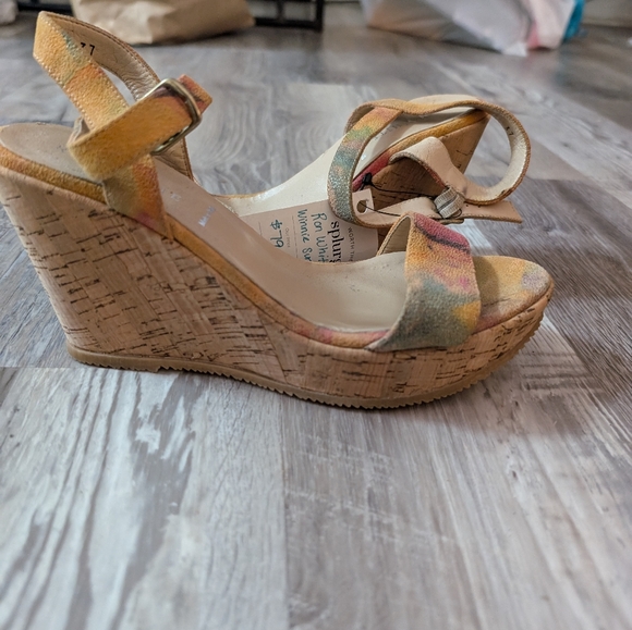 ¡!moving sale!¡ Designer Wedges!! Ron White multicolored suede wedges - Picture 3 of 4